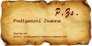 Podlyeszni Zsanna névjegykártya